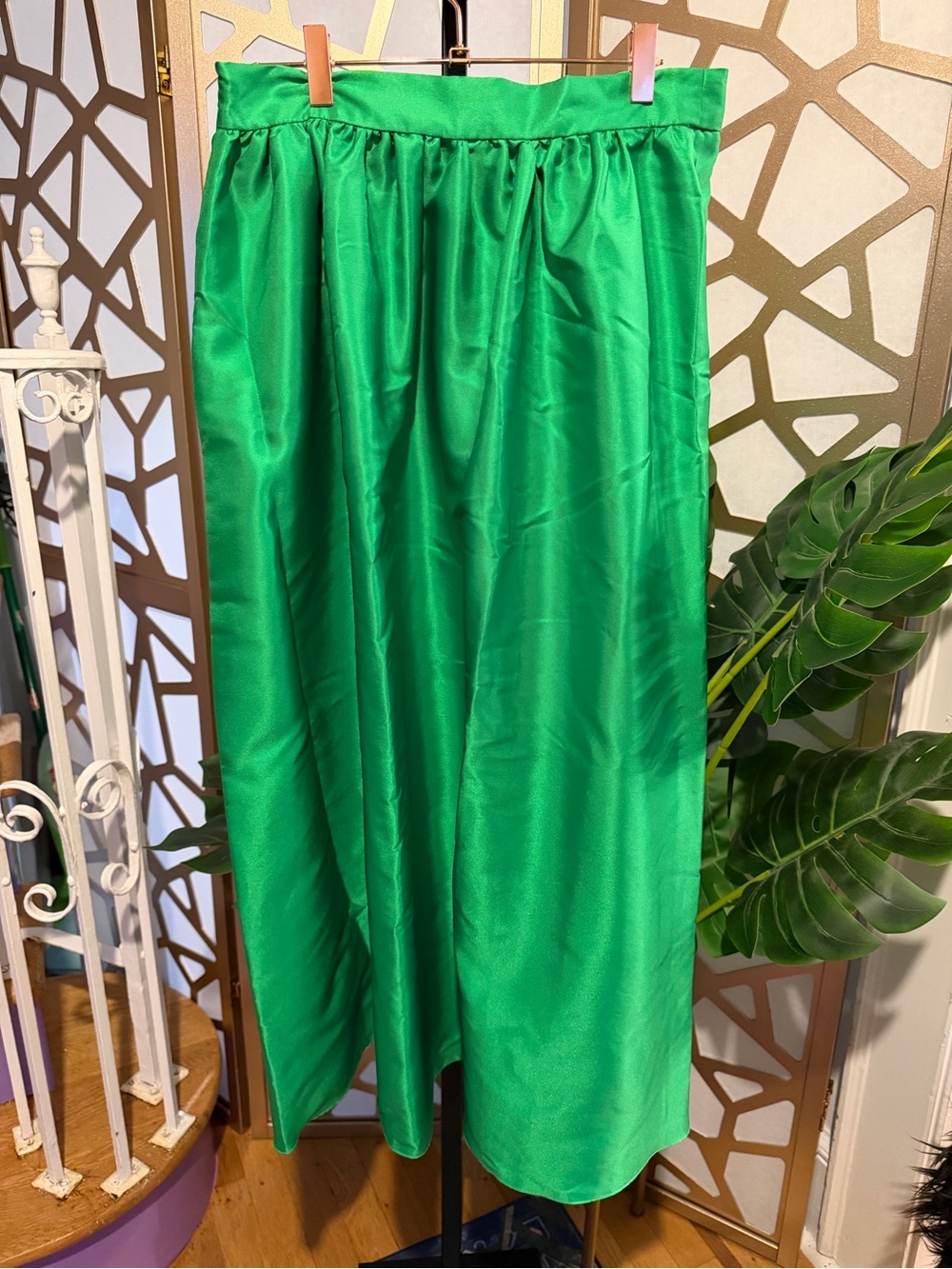 River Island Bright Green Maxi Skirt NWT UK 10 - Picture 7 of 7